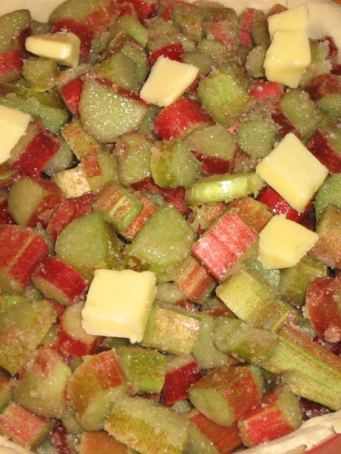 Rhubarb, Butter, Sugar